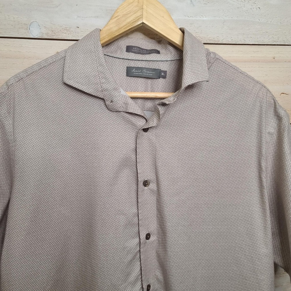 Daniel Cremieux Old Money Men's XL Micro Geometric Button Up Shirt Sartorial